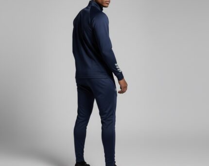 Men Navy Blue Track Suit Pant