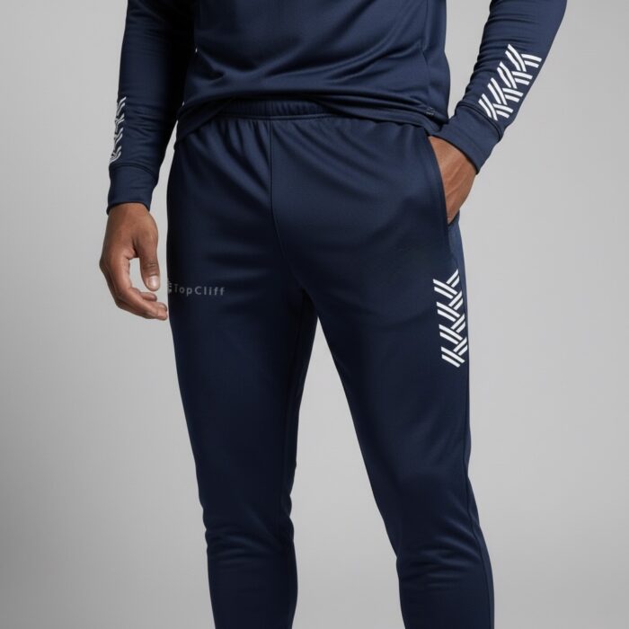 Men Navy Blue Track Suit Pant - Image 2