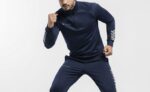 Men Navy Blue Track Suit Top - Image 4