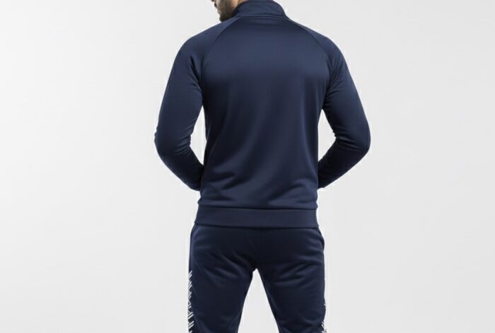 Topcliff Men Navy Blue Track Suit Top