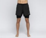 Men's Black, Breathable Sleeveless Gym shorts - Image 3
