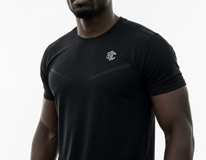 Men's Black Breathable T-shirt - Image 4
