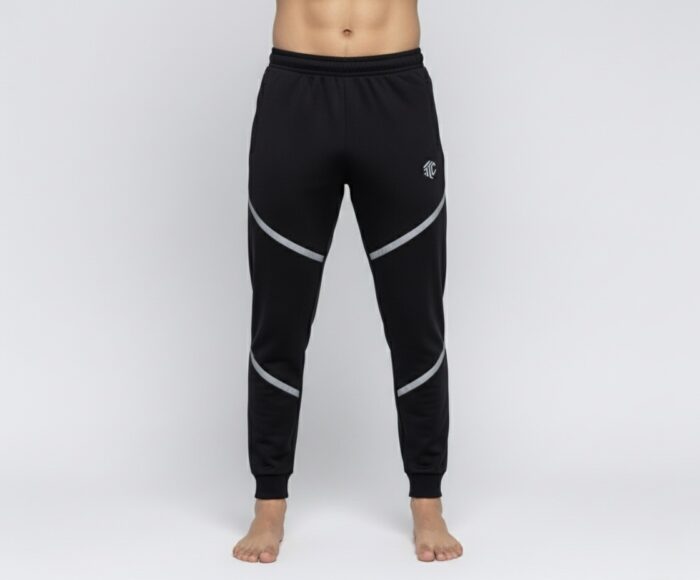 Men's Black Tracksuit Pants - Image 3