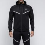 Men's Black Tracksuit Top