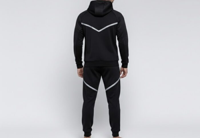 Men's Black Tracksuit Pants - Image 6