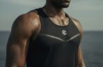 Men's Black Workout, Breathable Sleeveless Top - Image 3