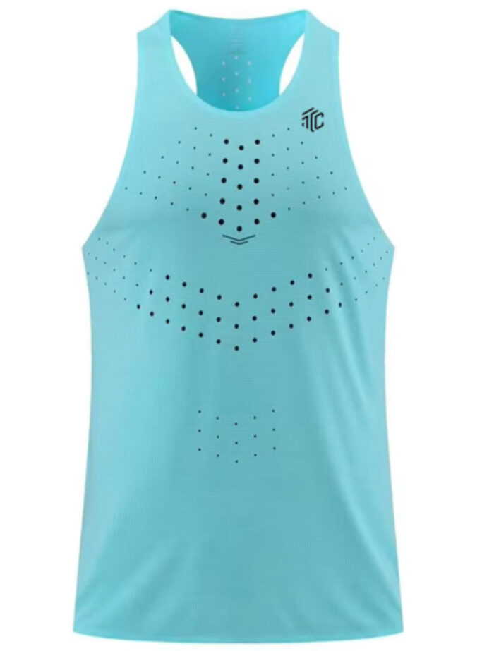 Men's Green Workout, Breathable Sleeveless Top - Image 1