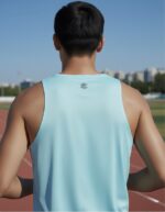 Men's Green Workout, Breathable Sleeveless Top - Image 5