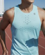 Men's Green Workout, Breathable Sleeveless Top - Image 3