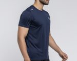 Men's Navy Blue Breathable T-shirt - Image 2