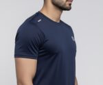 Men's Navy Blue Breathable T-shirt - Image 3