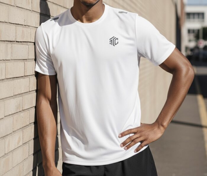 Men's White Breathable T-shirt - Image 4
