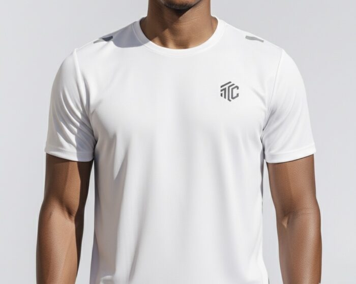Men's White Breathable T-shirt - Image 3