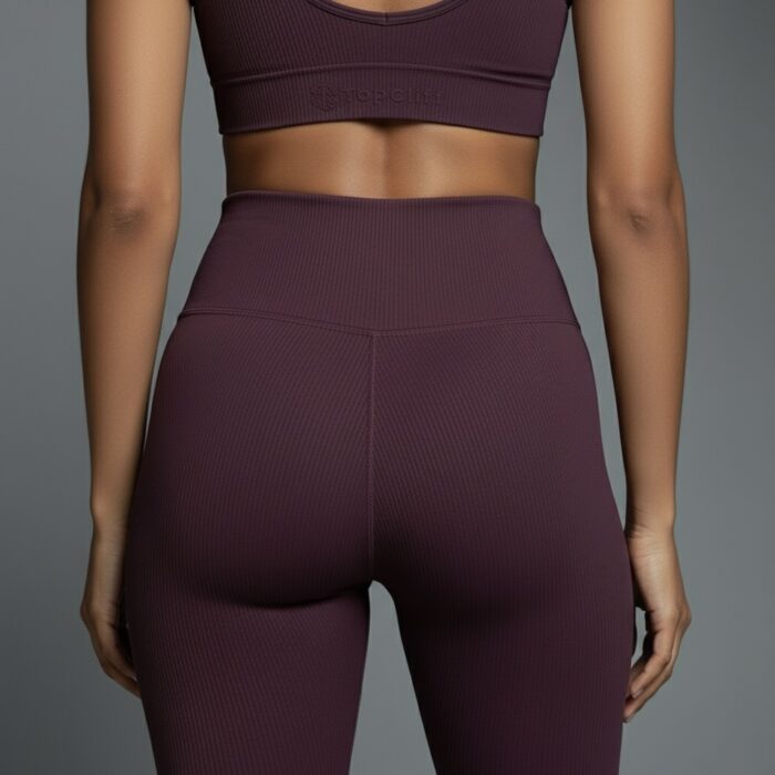 Women Italian Plum Workout/Yoga pant - Image 4
