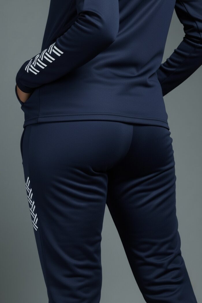 Women Navy Blue Tracksuit Pant - Image 3