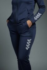 Women Navy Blue Tracksuit Pant - Image 2