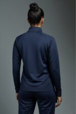 Women Navy Blue Track Suit Top - Image 3