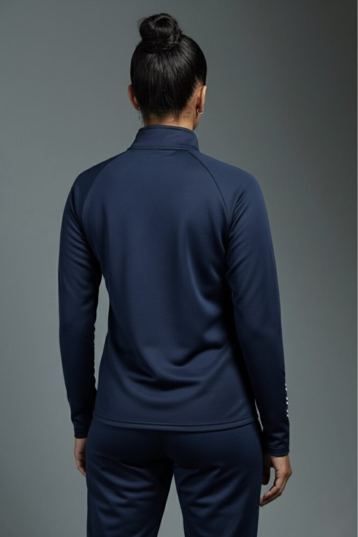 Women Navy Blue Track Suit Top - Image 3